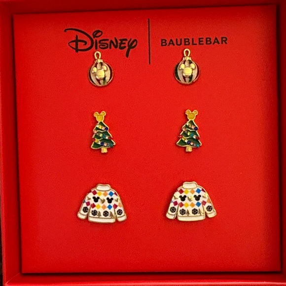 BaubleBar Jewelry - BaubleBar Disney Holiday Earrings - Gold, Green, Multicolor